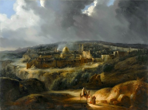 View of Jerusalem from the Valley of Jehoshaphat by Auguste Forbach